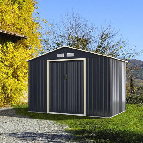 8ft X 6ft metal storage shed with sliding doors - Mobile Home